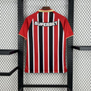 Camisa Sao Paulo visitante masculina vermelha e preta 2026