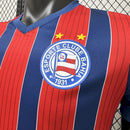 Camisa bahia tradicional masculina vermelha e azul 2026