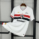 Camisa Sao Paulo tradicional masculina branca 2026