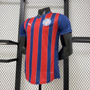 Camisa bahia tradicional masculina vermelha e azul 2026