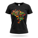 Camiseta Feminina Brasil ✦ Hexa Rio de Janeiro Bandeira | VAI DAR BRASIL