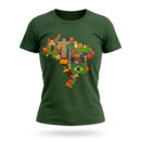 Camiseta Feminina Brasil ✦ Hexa Rio de Janeiro Bandeira | VAI DAR BRASIL