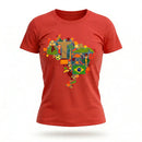 Camiseta Feminina Brasil ✦ Hexa Rio de Janeiro Bandeira | VAI DAR BRASIL