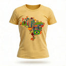 Camiseta Feminina Brasil ✦ Hexa Rio de Janeiro Bandeira | VAI DAR BRASIL