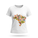 Camiseta Feminina Brasil ✦ Hexa Rio de Janeiro Bandeira | VAI DAR BRASIL