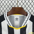 Camisa Santos visitante masculina branca e preta  2026