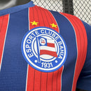 Camisa bahia tradicional masculina vermelha e azul 2026