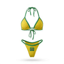 Biquíni Fita Brasil Bordado Suplex Bicolor Slim Feminino Copa 2026 | VAI DAR BRASIL