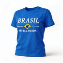 Blusa T-Shirt Bandeira Brasil Feminino Fit Regular | VAI DAR BRASIL