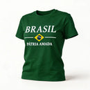 Blusa T-Shirt Bandeira Brasil Feminino Fit Regular | VAI DAR BRASIL