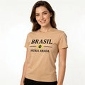 Blusa T-Shirt Bandeira Brasil Feminino Fit Regular | VAI DAR BRASIL