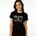 Blusa T-Shirt Bandeira Brasil Feminino Fit Regular | VAI DAR BRASIL