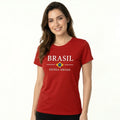 Blusa T-Shirt Bandeira Brasil Feminino Fit Regular | VAI DAR BRASIL