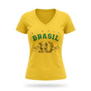 Blusa BRASIL Feminina ✦ Decote V Viscolycra Copa 2026 | VAI DAR BRASIL