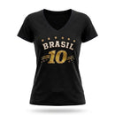Blusa BRASIL Feminina ✦ Decote V Viscolycra Copa 2026 | VAI DAR BRASIL