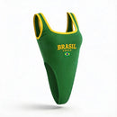 Body Cavado Brasil Bandeira Bordada Ribana Feminino | VAI DAR BRASIL