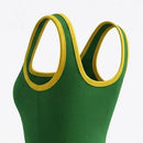 Body Cavado Brasil Bandeira Bordada Ribana Feminino | VAI DAR BRASIL