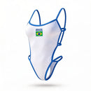 Body Maiô Cavado Vazado Brasil Bandeira Suplex Feminino | VAI DAR BRASIL