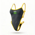 Body Maiô Cavado Vazado Brasil Bandeira Suplex Feminino | VAI DAR BRASIL