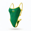 Body Maiô Cavado Vazado Brasil Bandeira Suplex Feminino | VAI DAR BRASIL