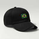 Boné Brasil Bandeira Bordada Aba Curva Unissex Copa 2026 | VAI DAR BRASIL