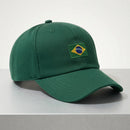 Boné Brasil Bandeira Bordada Aba Curva Unissex Copa 2026 | VAI DAR BRASIL