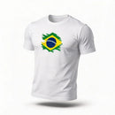 Camisa Dry Fit Brasil Bandeira Treino Academia Masculino | VAI DAR BRASIL