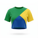 Camiseta Cropped Brasil ✦ Bandeira Copa do Mundo | VAI DAR BRASIL