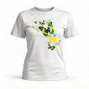 Camiseta Feminina Brasil Borboletas Algodão Premium | VAI DAR BRASIL