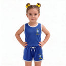Conjunto Infantil Feminino Brasil ✦ Brasão Seleção Copa | VAI DAR BRASIL