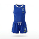 Conjunto Infantil Feminino Brasil ✦ Brasão Seleção Copa | VAI DAR BRASIL