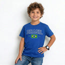 Camiseta Infantil Brasil Algodão Copa do Mundo 2026 | VAI DAR BRASIL