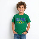 Camiseta Infantil Brasil Algodão Copa do Mundo 2026 | VAI DAR BRASIL