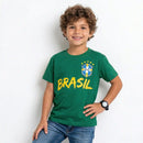 Camiseta Infantil Seleção Brasileira Dry-fit BRASIL Unissex | VAI DAR BRASIL
