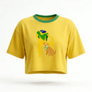Cropped Oversized Cachorro Caramelo ✦ Bandeira Brasil | VAI DAR BRASIL