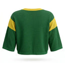 Cropped Tricot BRASIL ✦ Manga ¾ Oversized Elegante Copa | VAI DAR BRASIL