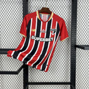 Camisa Sao Paulo visitante masculina vermelha e preta 2026