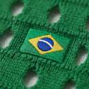 Polo Masculina Tricô Vazado Retrô Brasil ✦ Slim Copa | VAI DAR BRASIL