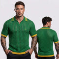 Polo Masculina Tricô Vazado Retrô Brasil ✦ Slim Copa | VAI DAR BRASIL