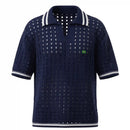 Polo Masculina Tricô Vazado Retrô Brasil ✦ Slim Copa | VAI DAR BRASIL