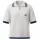 Polo Masculina Tricô Vazado Retrô Brasil ✦ Slim Copa | VAI DAR BRASIL