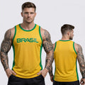 Regata Masculina Brasil Squad - Dry Fit Premium Estampada | Mantum