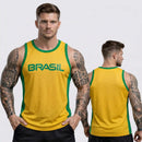 Regata Masculina Brasil Squad - Dry Fit Premium Estampada | Mantum