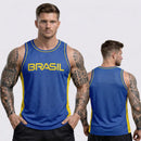 Regata Masculina Brasil Squad - Dry Fit Premium Estampada | Mantum