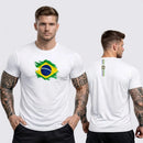 Camisa Dry Fit Brasil Bandeira Treino Academia Masculino | VAI DAR BRASIL