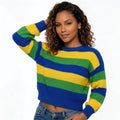 Blusa Tricot Feminino Oversized Manga Longa Cores Brasil Fang | VAI DAR BRASIL