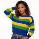 Blusa Tricot Feminino Oversized Manga Longa Cores Brasil Fang | VAI DAR BRASIL
