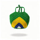 Cropped Crochê Artesanal Bandeira Brasil Feminino Baby Look | VAI DAR BRASIL