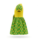 Vestido Infantil Floral Brasil - Delicadeza Verde e Amarelo Copa 2026 | Mantum