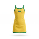 Vestido Infantil Elo Brasileiro - Canelado Conforto Verde e Amarelo | Mantum